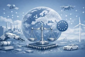 Schéma conceptuel illustrant les sept axes éthiques pour les métiers de l'IA embarquée chez Quantyss